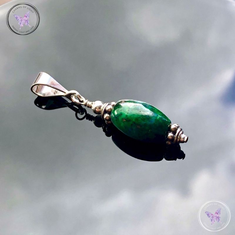 Chrysocolla Barrel Pendant